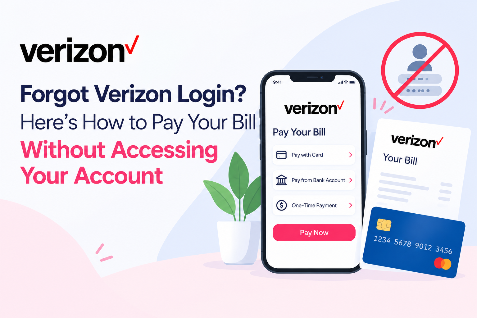Just Bills Pay guide to paying a Verizon bill with a credit card