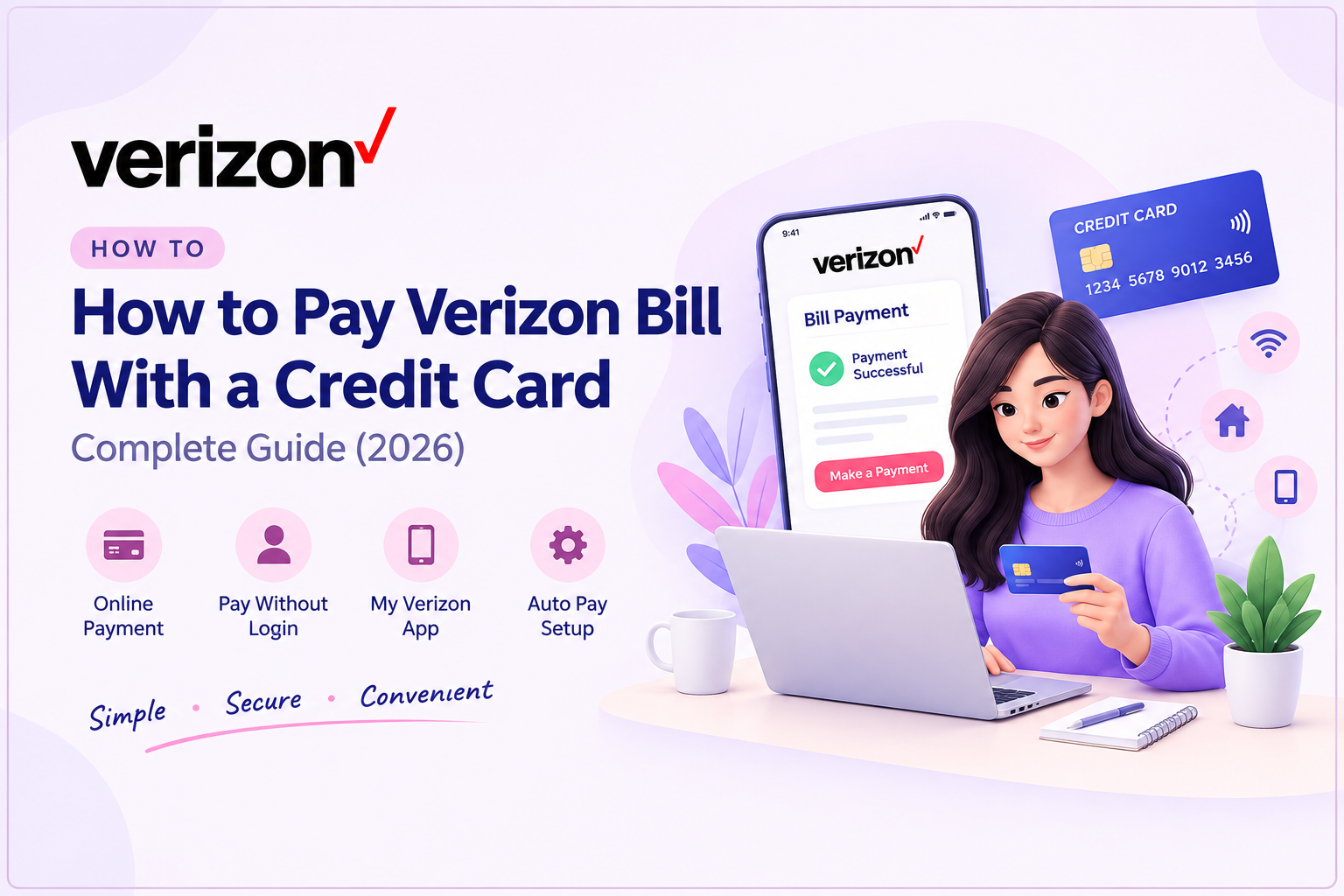 Just Bills Pay guide to paying a Verizon bill with a credit card
